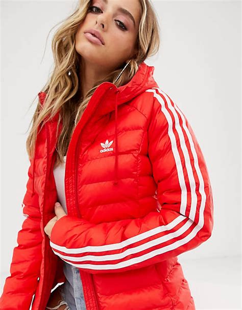 adidas 3 streifen jacke rot|Rote Jacken .